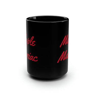 Maple Maniac Black Mug, 15oz - Maple Ridge Nursery